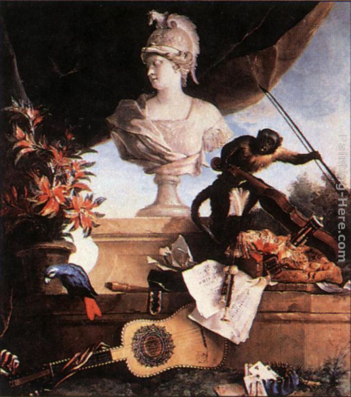 Allegory of Europe painting - Jean-Baptiste Oudry Allegory of Europe art painting